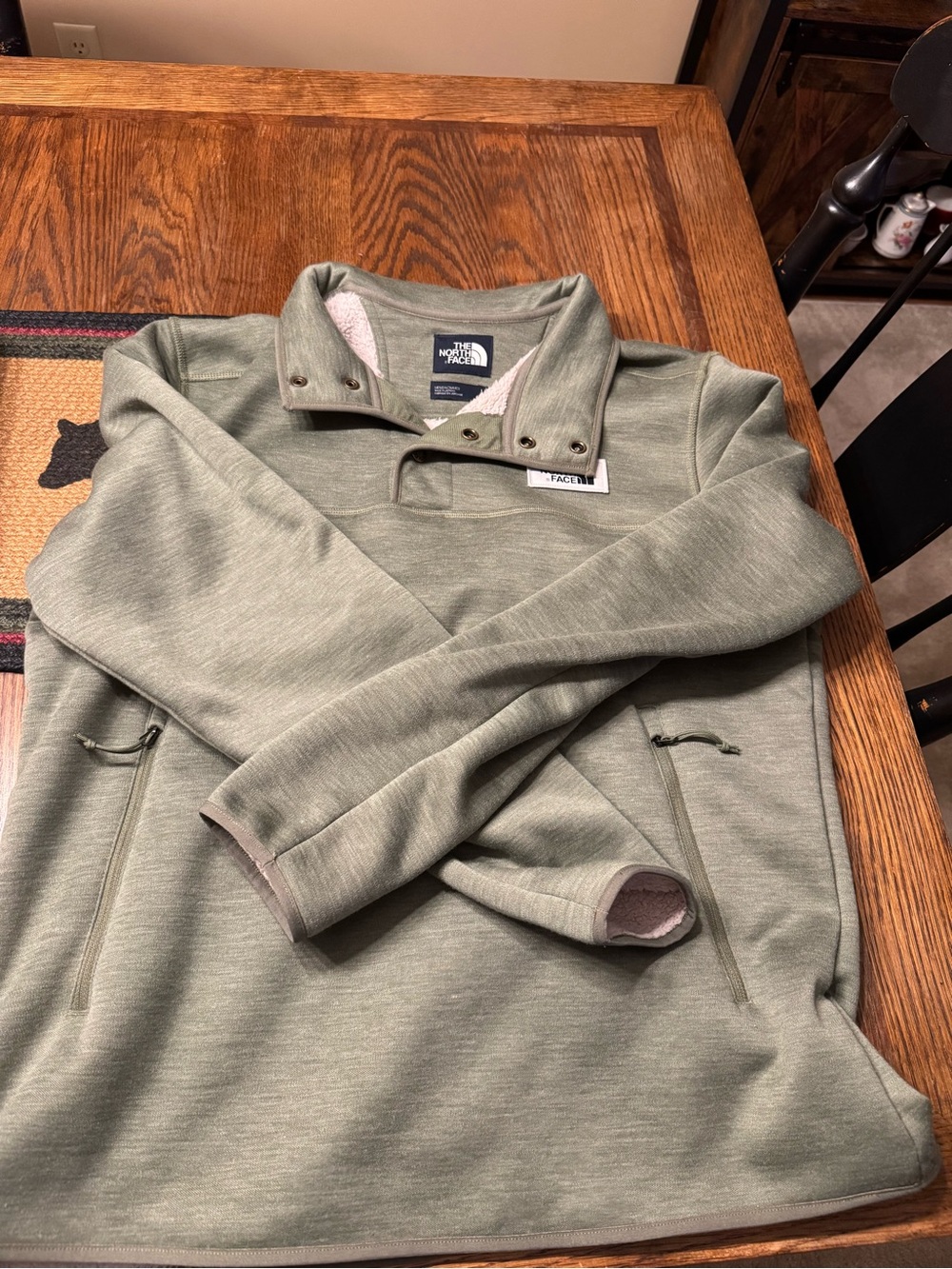 The North Face Men’s Sage Green Pullover Shirt Jacket